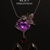 Butterfly Heart Necklace & Earring Set