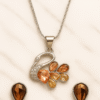 Radiant Swan Floral Necklace Set