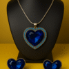 Ocean Heart Necklace & Earring Set