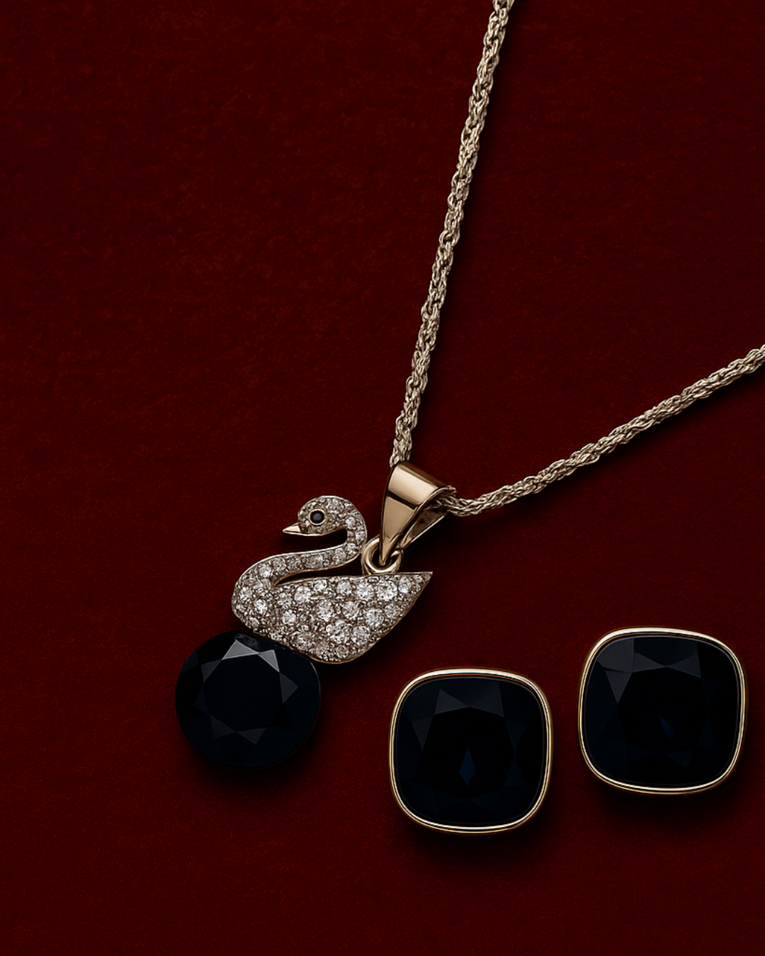 Swan Elegance Necklace & Earring Set