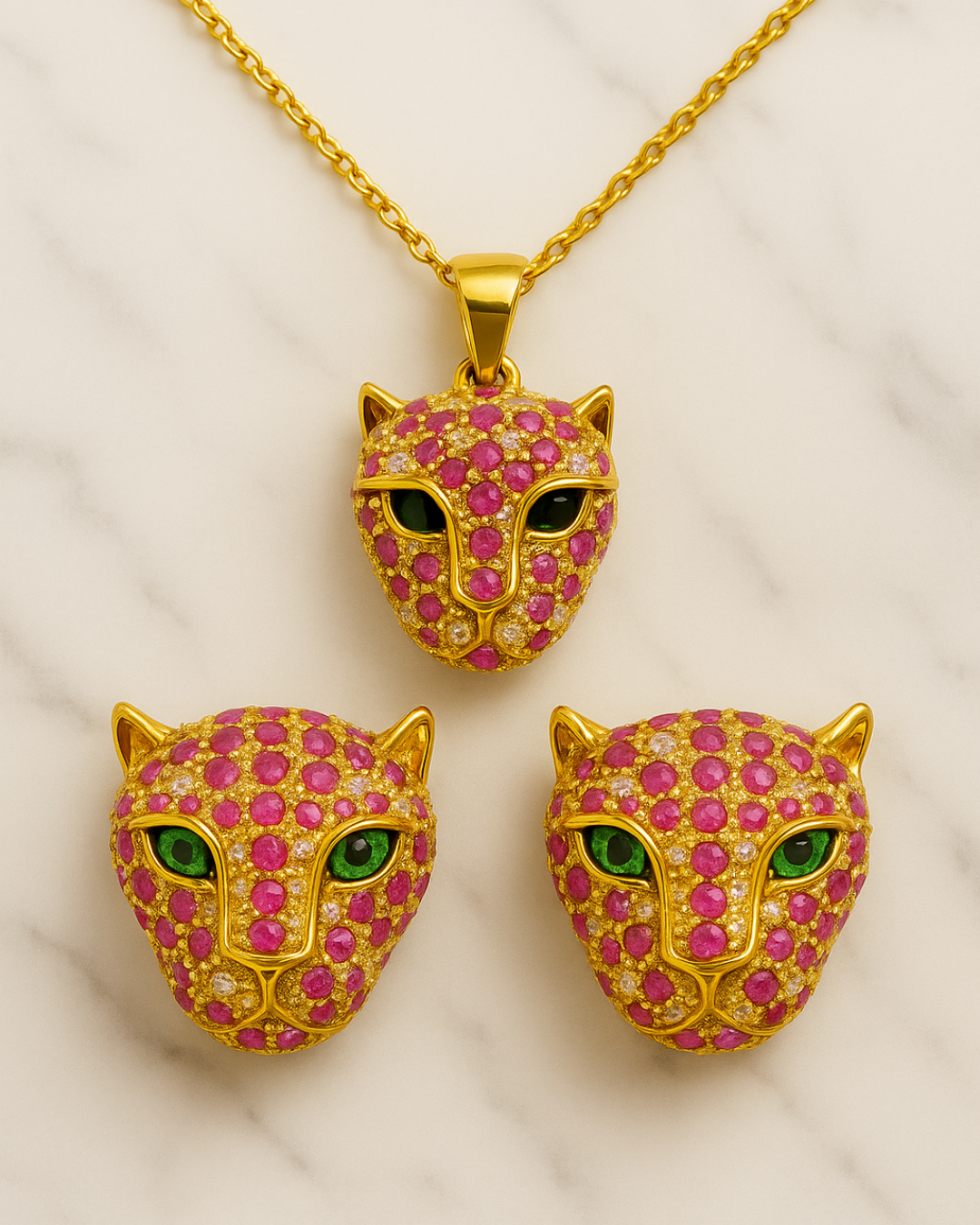 Panther Majesty Necklace & Earring Set